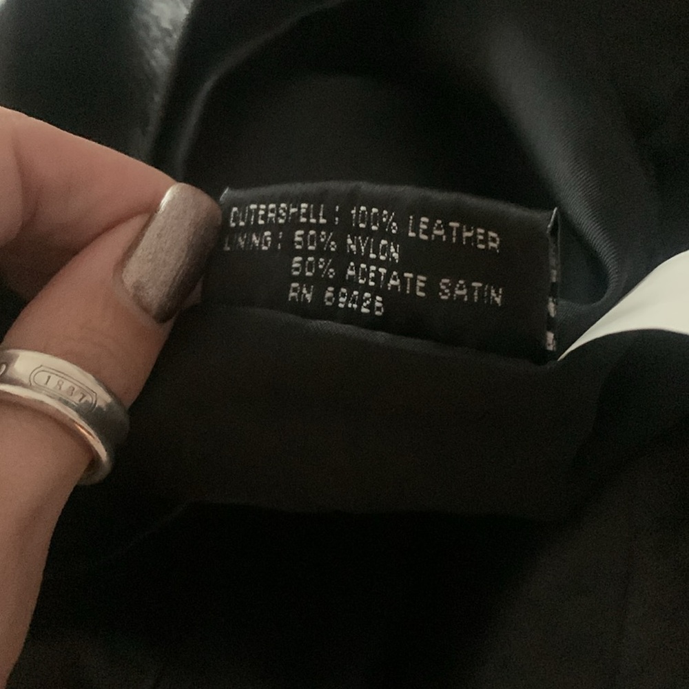 Tannery West Black genuine leather high waisted mini skirt lined. Size 4 - Picture 6 of 6